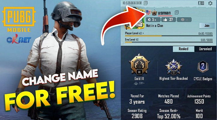 change pubg mobile name character for free