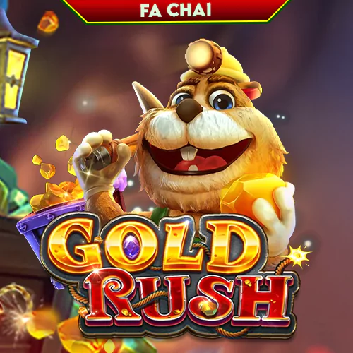 a cute animal in a gold rush