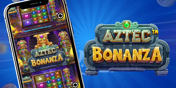 a phone with a game of aztec bonanza