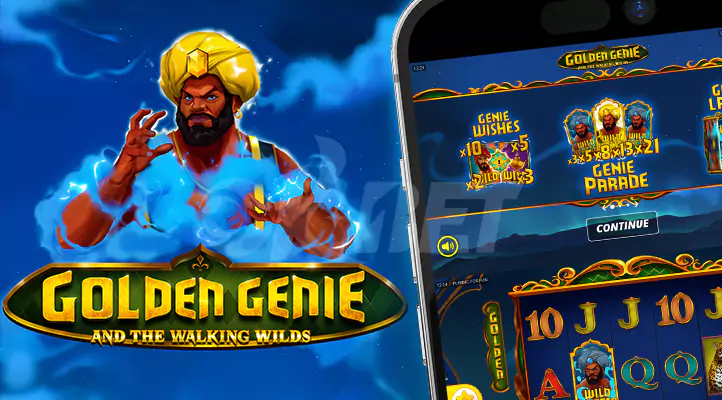 nolimit city golden genie and the walking wilds mobile casino slot demo game