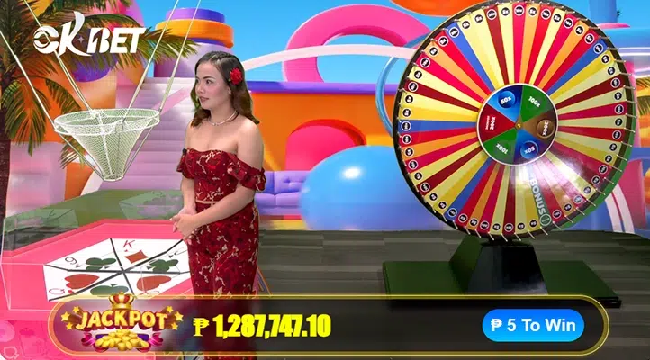 live drop ball game in okbet with live host