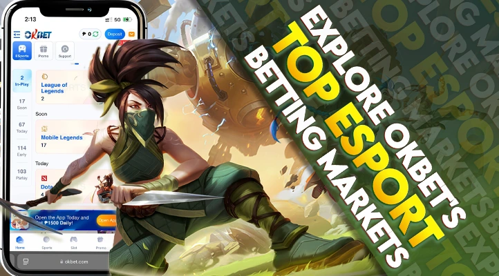 Explore OKBet's Top Esport Live Betting Markets