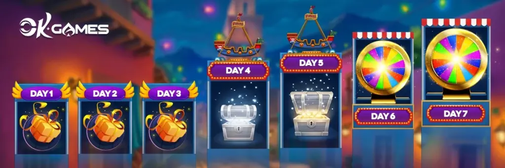 Daily Rewards Calendar Graphic