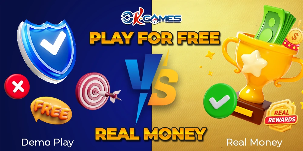 play for free vs real money fachai gaming at okgames