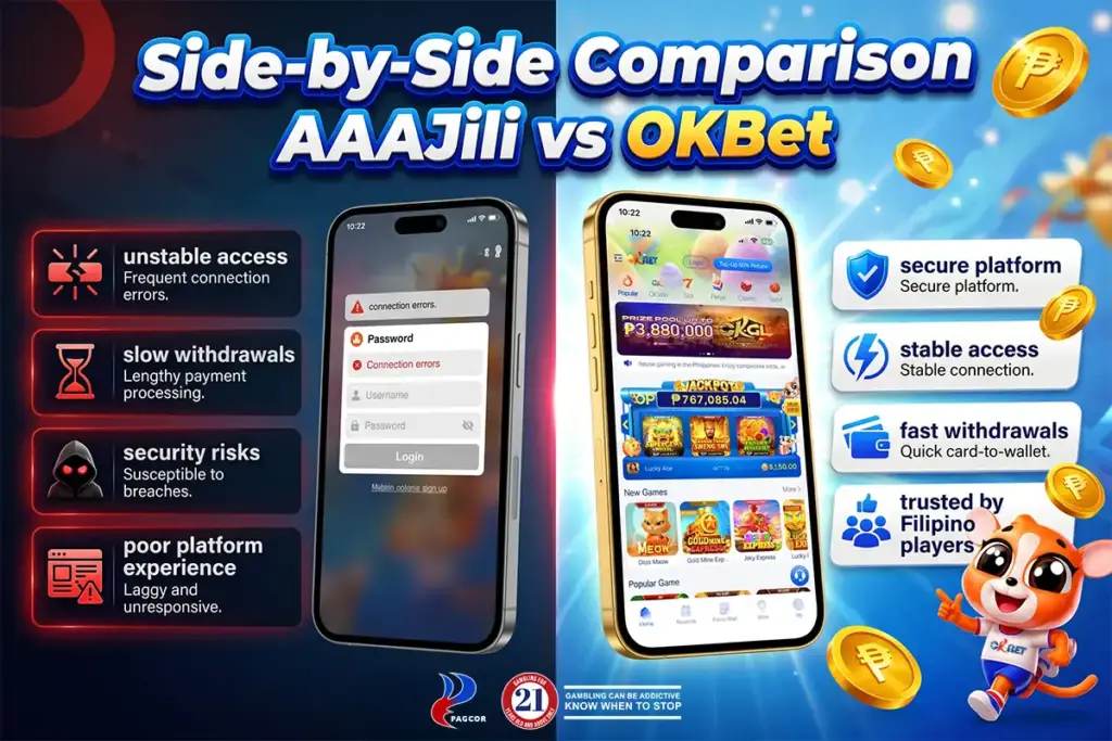 Side-by-Side Comparison AAAJili vs OKBet